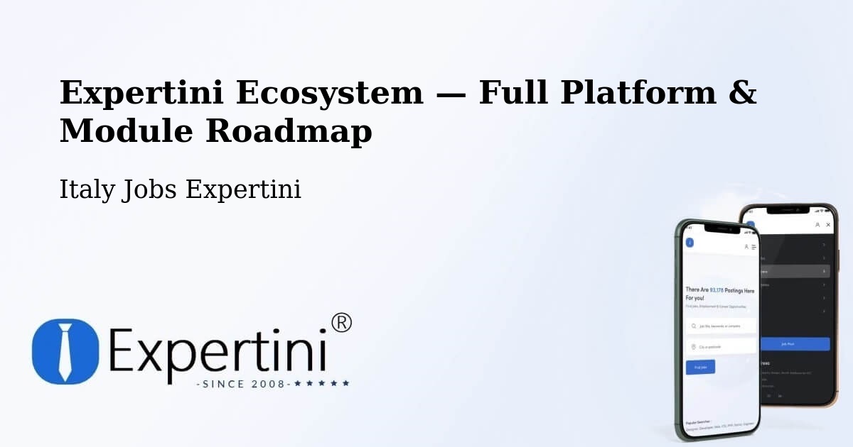 Expertini Ecosystem — Full Platform & Module Roadmap – Rende